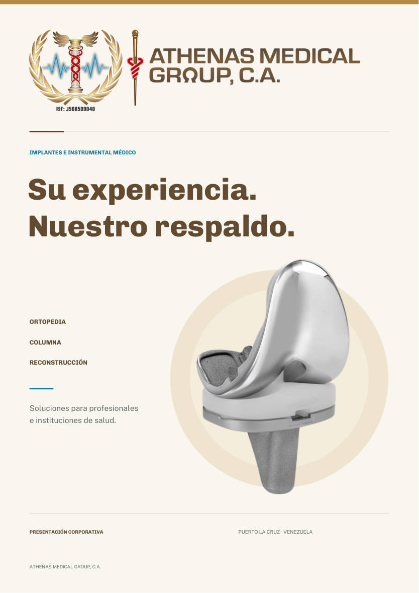 Portada del brochure corporativo de Athenas Medical Group